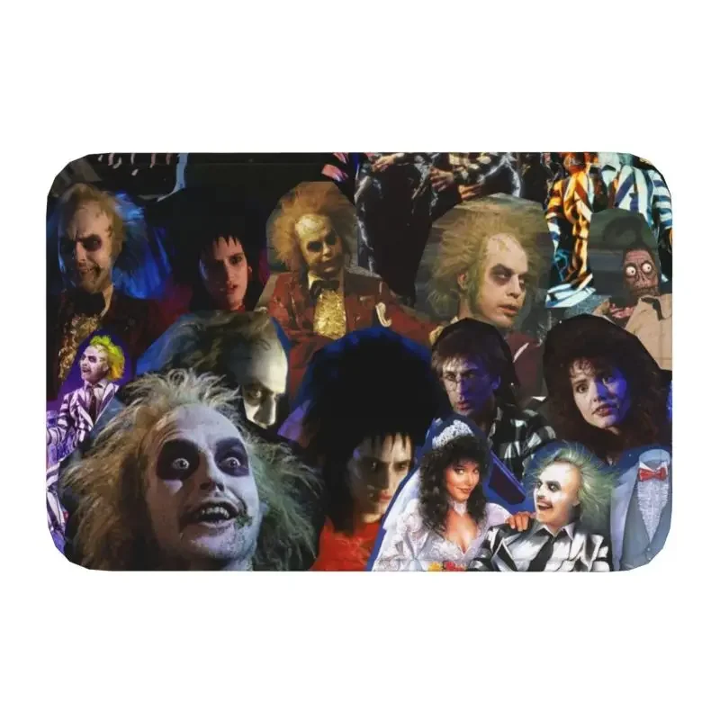 

Beetlejuice Tim Burton Doormat Anti-Slip Bath Kitchen Mat Garden Garage Door Floor Entrance Carpet Rug