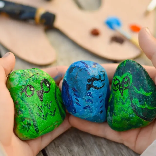20 Pcs Painted Stone Painting Stones Smooth Fish Tank Pebbles Craft Rocks  Flat Coloring - AliExpress