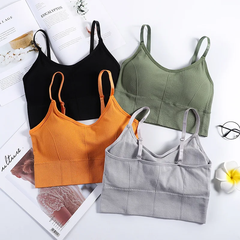 Women Sports Bra Gym Bras Yoga Top Fitness Running Wear Padding Wireless  Top Push Up Sports Bra Vest Tops Sportswear Bras