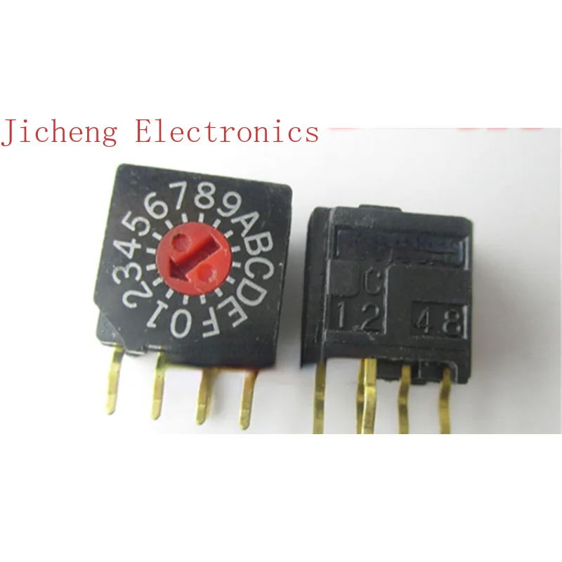 

10PCS 0-F Rotary Dial Switch Coding 16-bit Reverse Code DRR3116