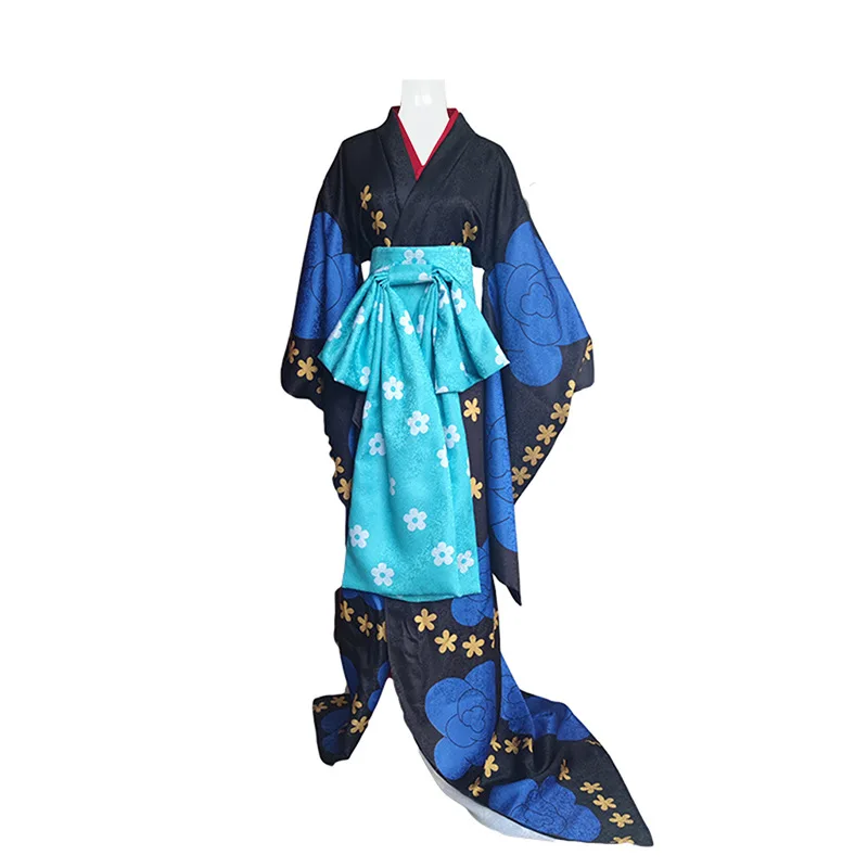One Piece Black Maria Kimono Cosplay Costume for Women