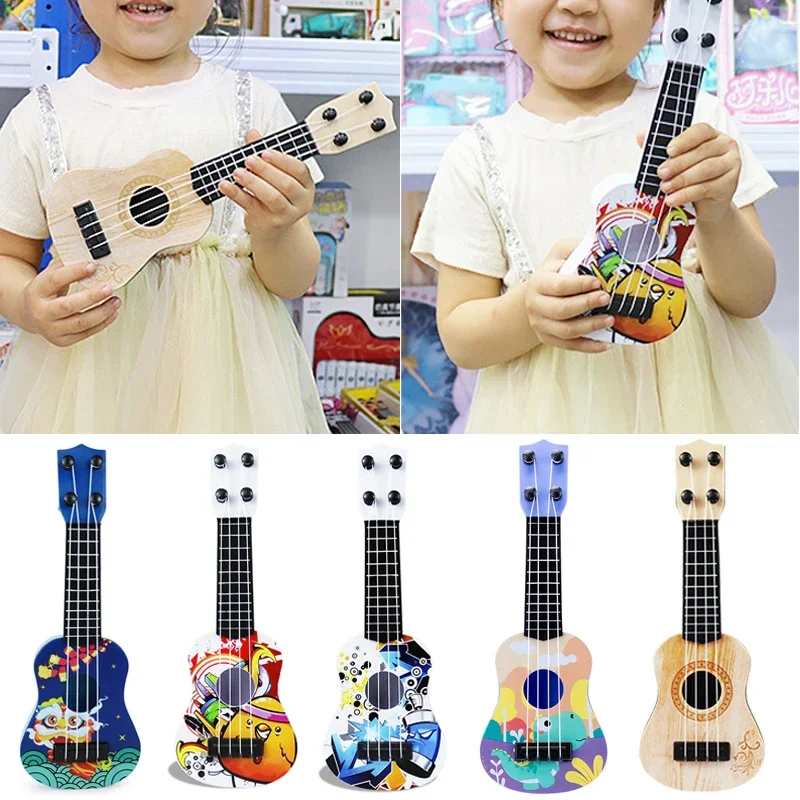 Mini Ukulele Guitar Toy Skill Improving Classical Early Educational Musical Instrument for Boys Girls Children Baby Xmas Gifts 6