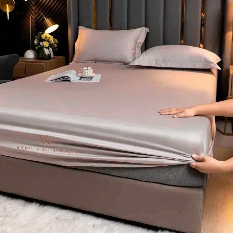 High end all cotton bedsheet three piece set, fully wrapped ultra soft Italian light luxury pure cotton 1341