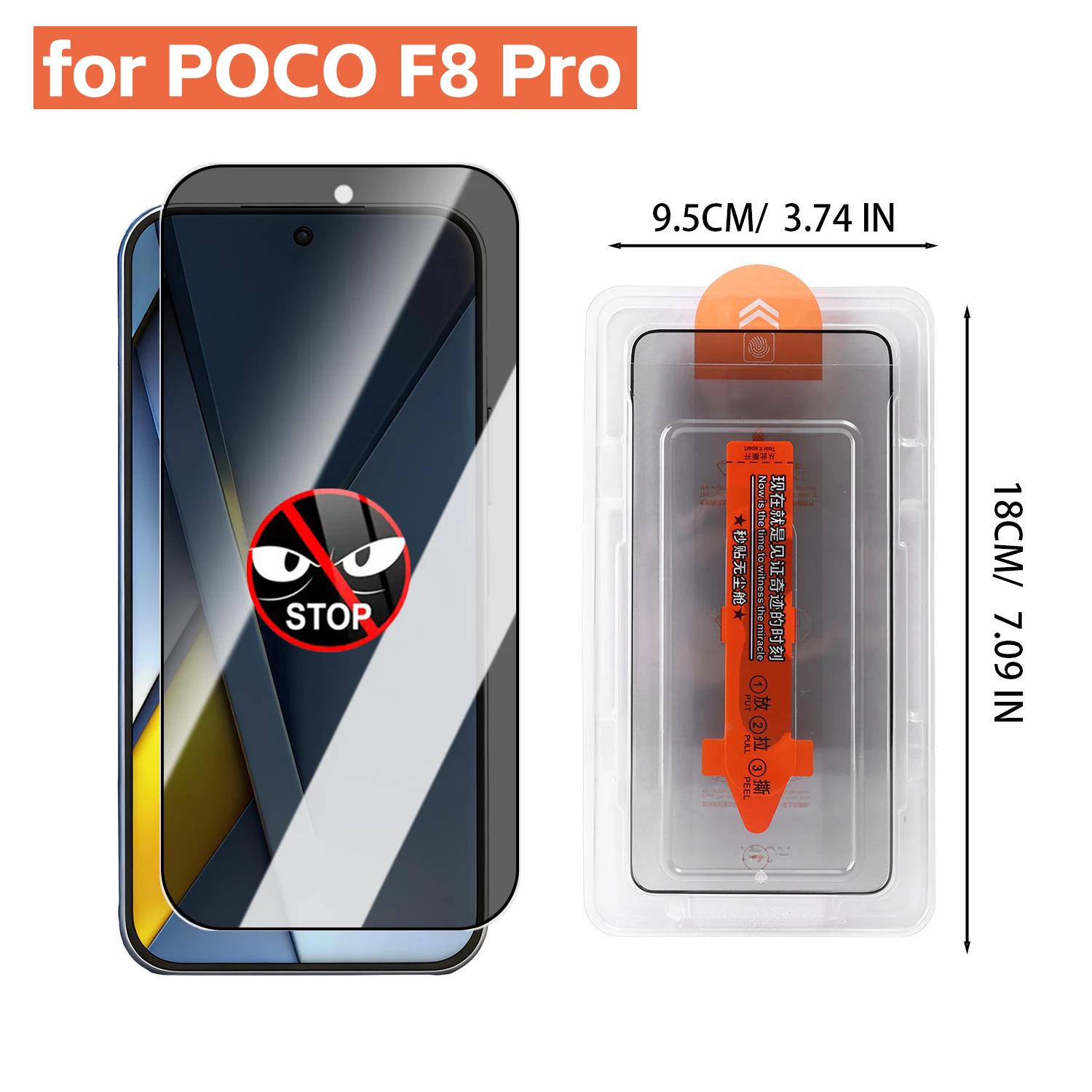 Premium Anti-Spy Privacy Tempered Glass Screen Protector with Easy Installation