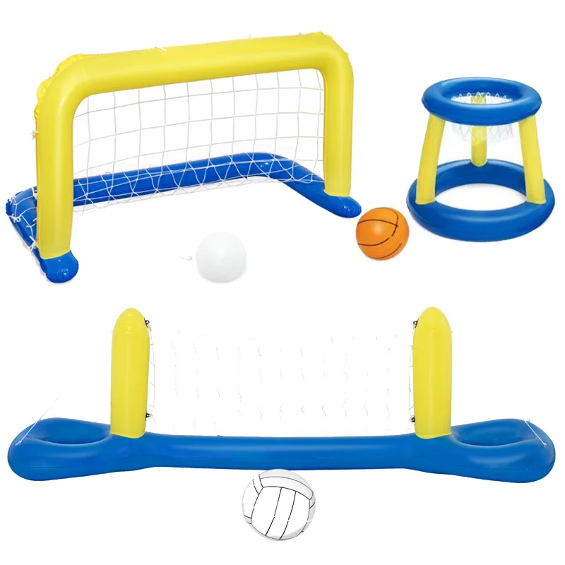 Summer Beach Toys Adult Children Family Swimming Pool Water Inflatable Volleyball Basketball Handball Goal Water Sports Game