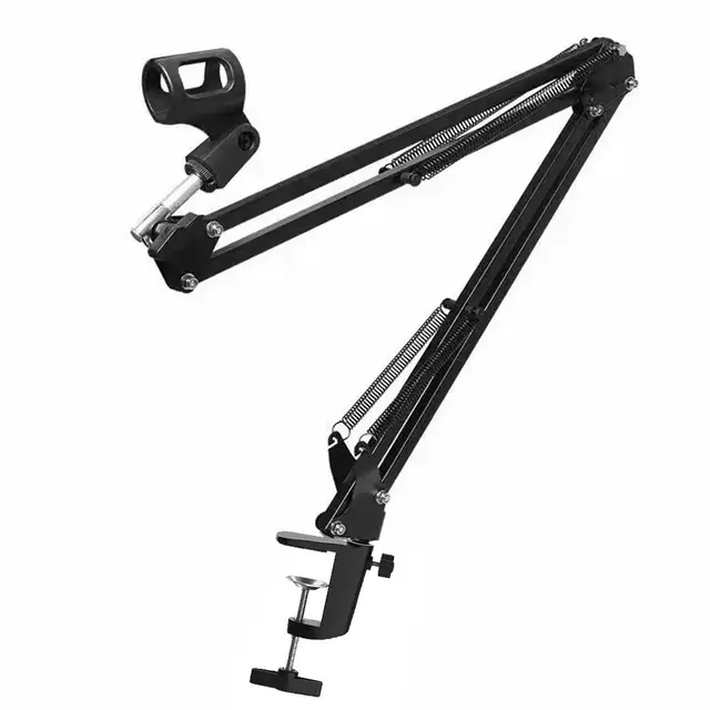 Professional Flexible Desktop Microphone Hanging Adjustable Boom Scissor Arm Stand for Podcast Streaming Youtube