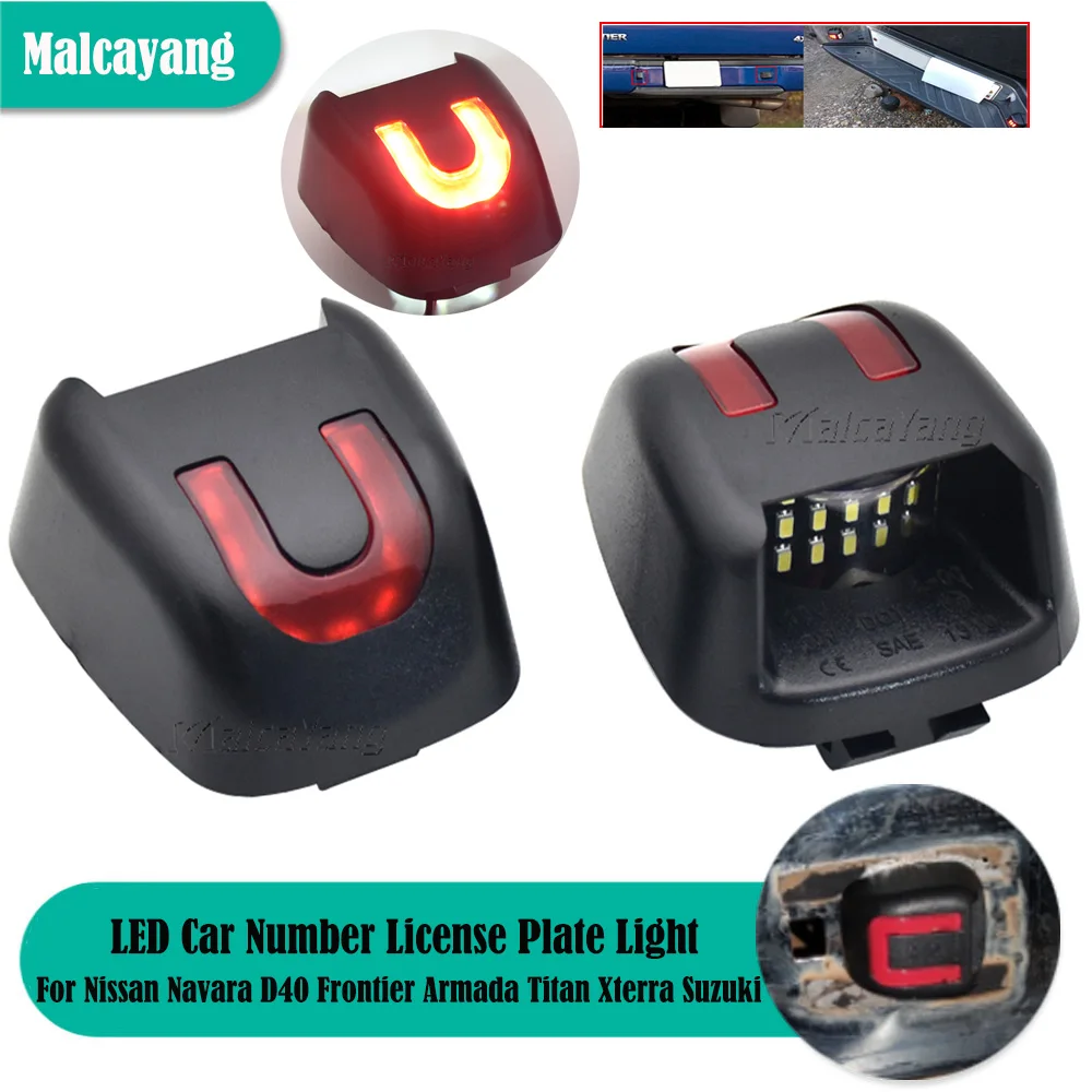 Luci Targa A Led Bianche Rosse Per Nissan Navara D40 Frontier Armada Titan Xterra Suzuki Equator Car Styling