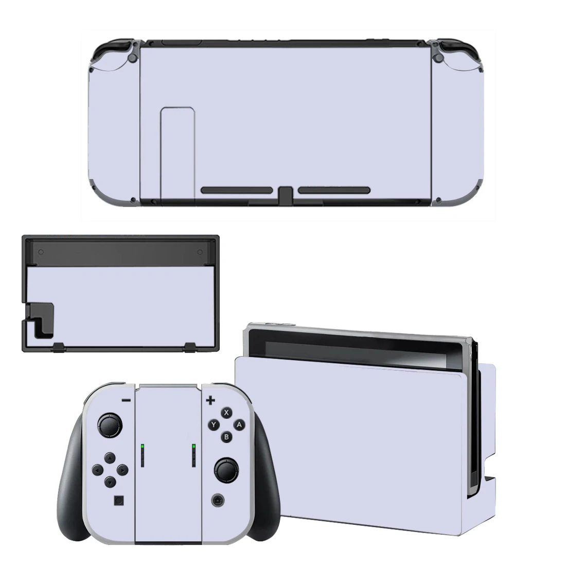 Vibrant Pure Pink-Purple Vinyl Skin Set for Console, Controller, and Stand