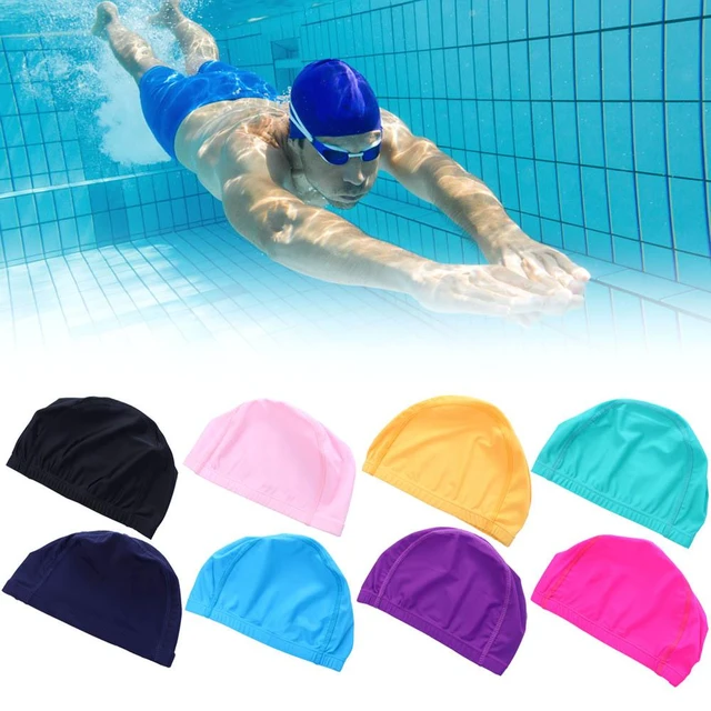 Gorro de natación para mujer y niña, gorro de baño de pelo largo, de seda  de hielo, deporte acuático, turbante de nailon elástico, protección del  cabello - AliExpress