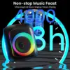T16 Karaoke Machine Equipped with 2 Wireless Karaoke Microphones, BtTwsUsbTf CardAux Input, Portable Bluetooth Speaker Home Karaoke 0K System, with Rgb Colorful Lights 2