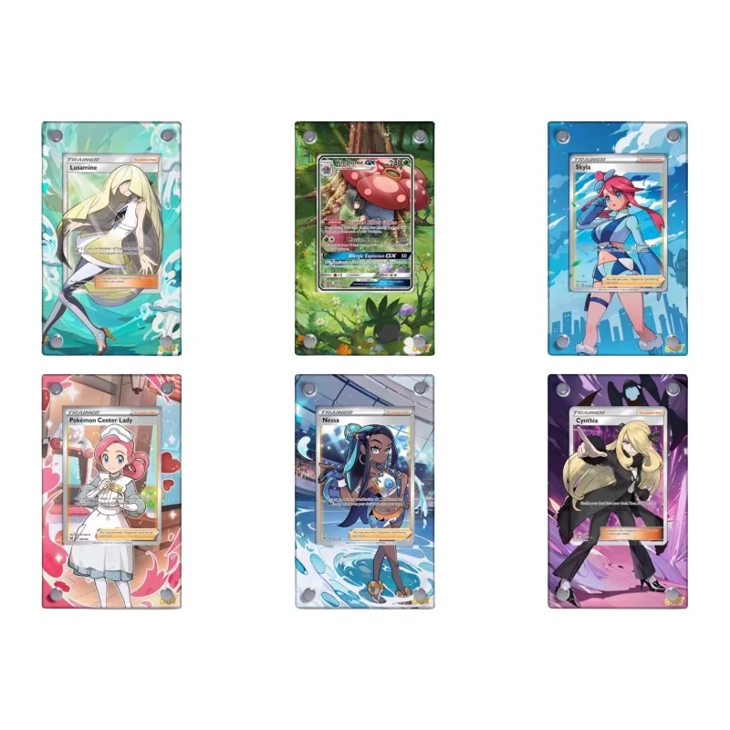 

Самодельная акриловая открытка Pokemon Iono Marnie Ptcg кирпичная щит маленькая фоторамка Витрина коробка классика Аниме Коллекция открыток подарок