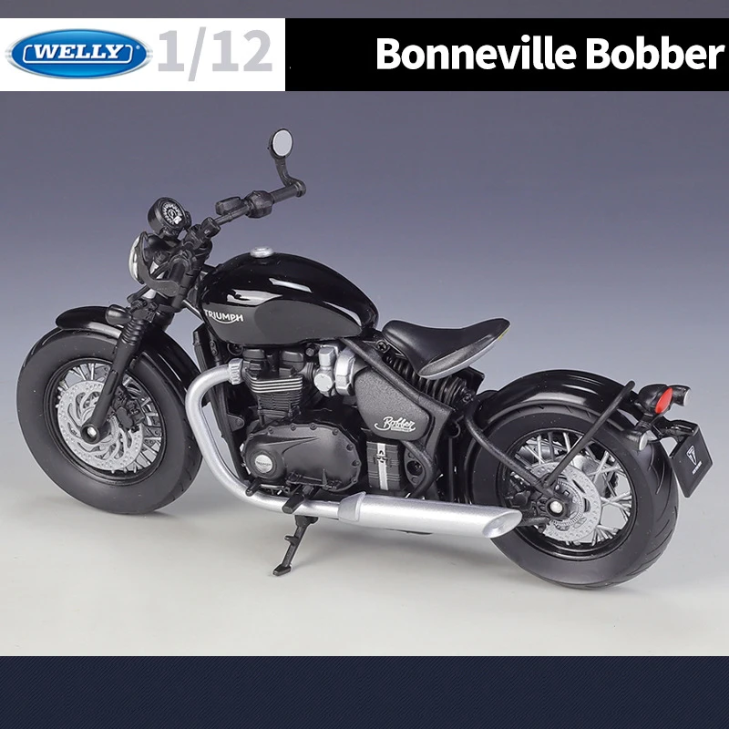 WELLY-Modèle de moto Triumph Bonneville Bobber, Collection de véhicules, Autobike Shork-Absorber, Off Road AutocymunToys, 1/12