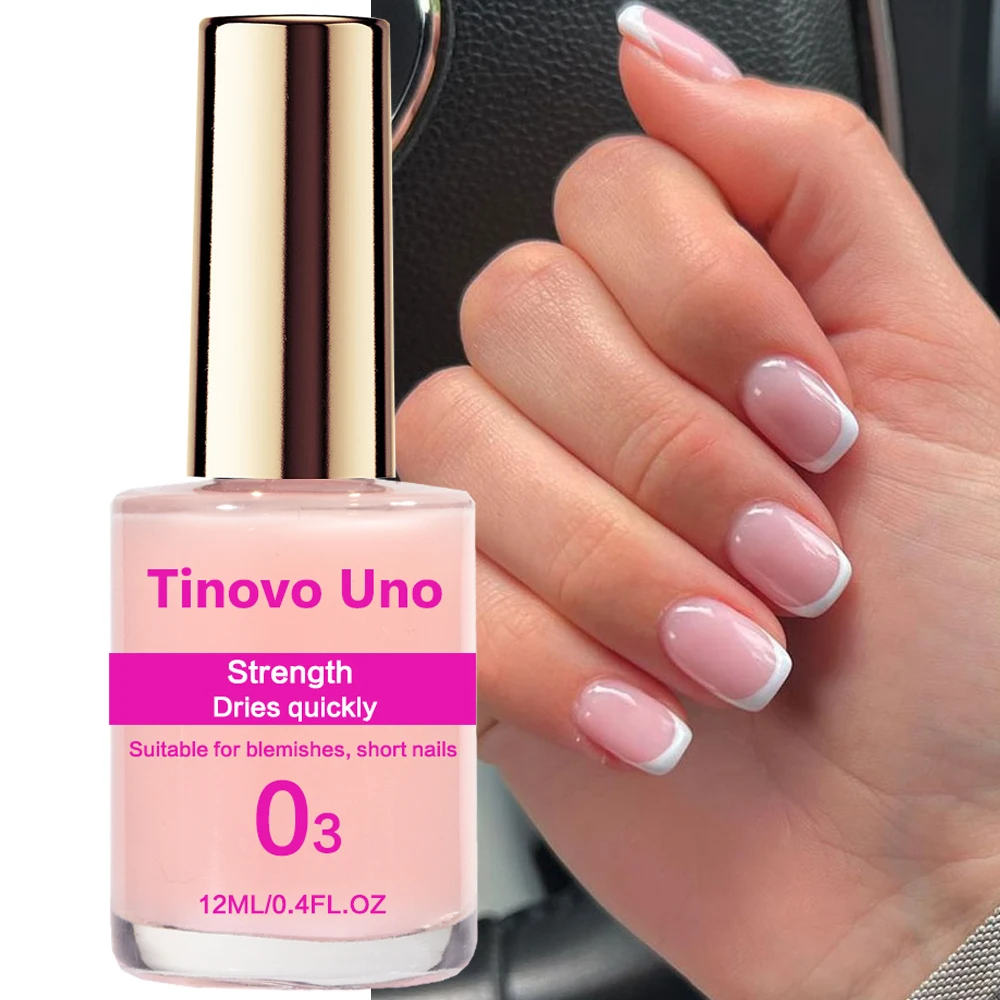 Nail Polish Finish Nail Hardener Nail Repair Gel Tinovo Uno Pink Nail Strengthener Quick Dry Nail Art Treatment Growth Bright Oil Normal Polish Sealer Manicure for Repair
