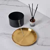 Cosmetics Keys Tray Fruit Plate Storage Box Desktop Sundries Tank with Metal Cover Pantry Organizer Snacks Dishes Home Decor 2