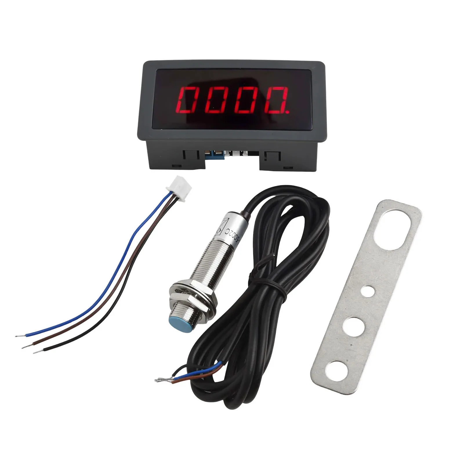 산업용 애플리케이션용 79 42 25mm AC110-230V 타코미터 속도 측정 4비트 LED 디스플레이 설치 크기 76 39mm