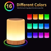 16 Colors Smart Touch Bedside Table Lamp RGB USB Rechargeable Night Light Desk Lamp Bedroom Decoration Gift Dining Table Light 1