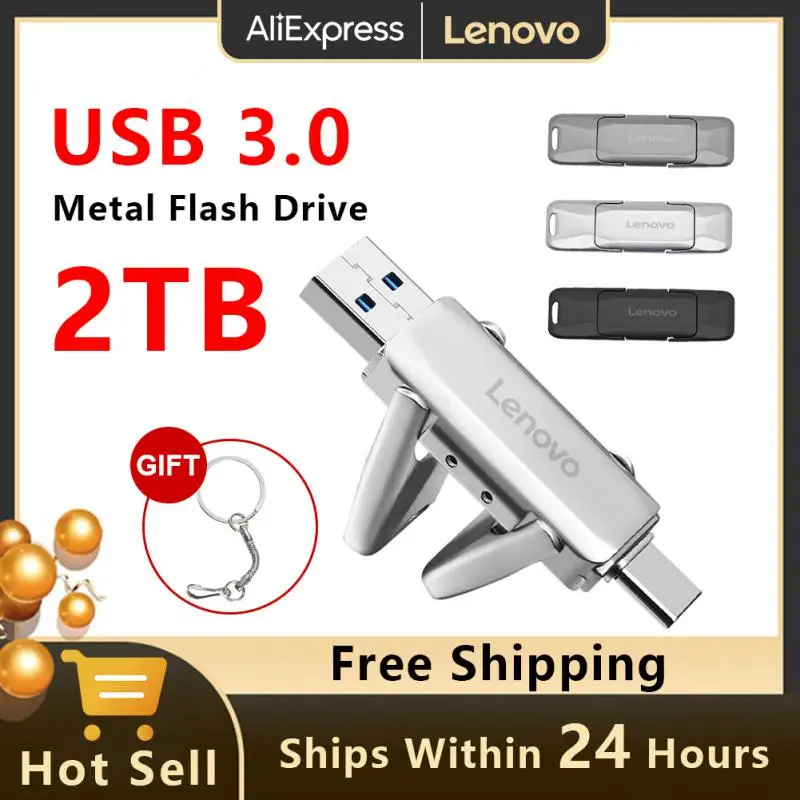 Levono Pendrive Usb Stick 2Tb Usb 3.0 Usb Flash Drive Type-C Otg Portachiavi Ad Alta Velocità Pen Drive Memory Stick Regalo Spedizione Gratuita