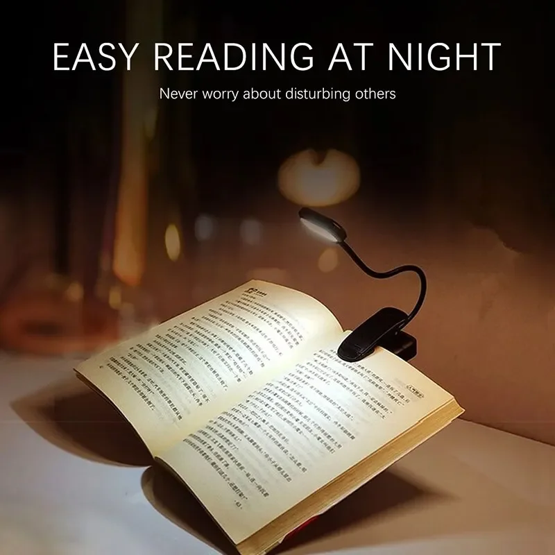 Portable Adjustable LED Clip-On Desk Lamp - Flexible Battery-Powered Reading and Study Light