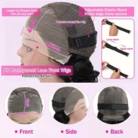 Perruques en cheveux naturels vietnamiens 12A, densité 250, ombré, double tirage, bouclées rebondissantes, ondulations lâches, perruque sans colle avec dentelle frontale HD 13x4, pré-épilée 5