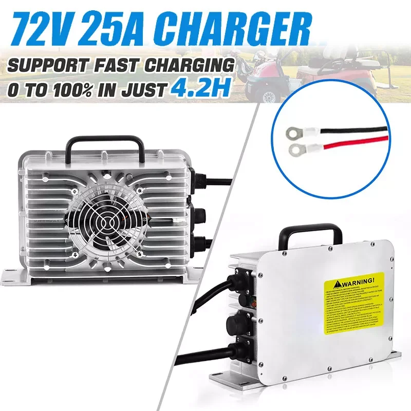 72V 105Ah Golf Cart Lithium LiFePO4 Battery 200A BMS with Touch Monitor & Mobile APP 6000+ Cycle Max 14.72kW Power Output