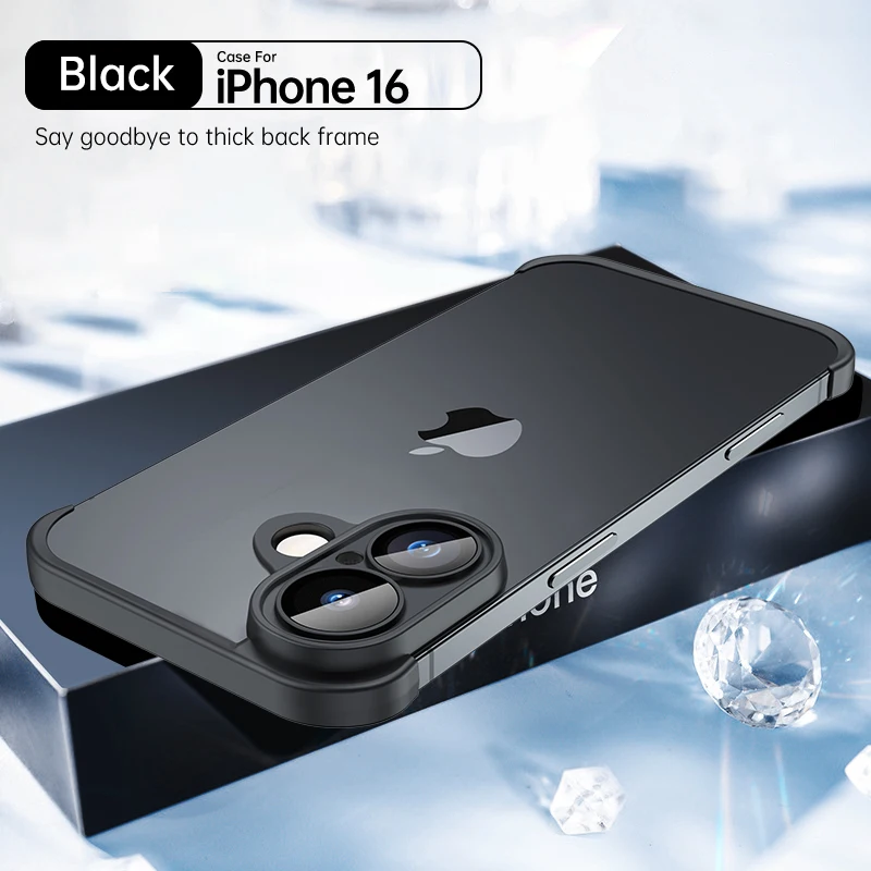Ultra-Thin Frameless Protective Case with Corner Stickers and Cooling Technology