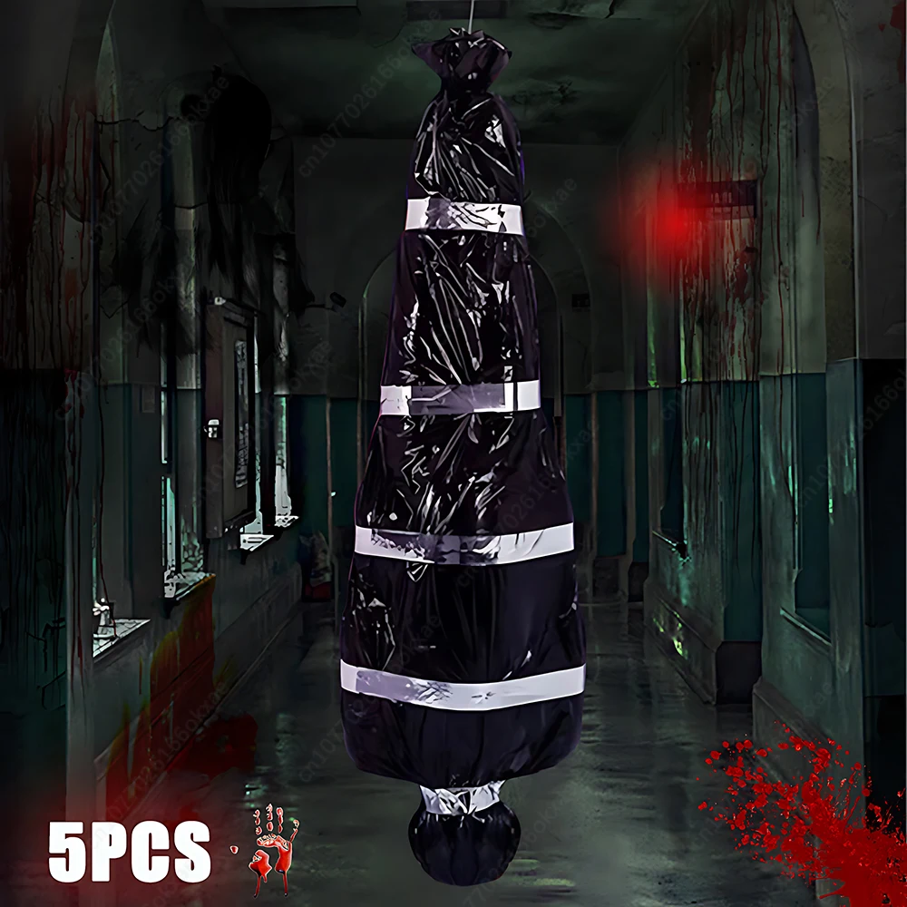 1-5PCS-Halloween-Corpse-Props-Horror-Bloody-Body-Bag-Haunted-House ...