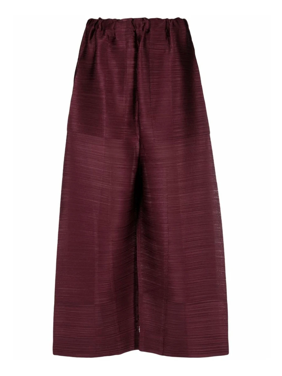 Miyake Summer New Women's Slim Pleated Open-ankle Wide-leg Pants