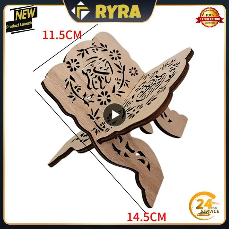 Legno Eid Mubarak Quran Holy Book Stand Holder Islamico Musulmano Ramadan Kareem Decorazione Per La Casa Mini Ramadan Mubarak Eid Regali