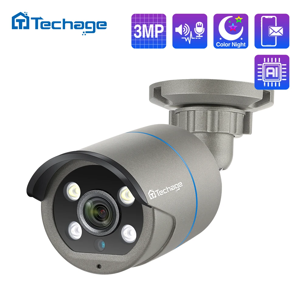 Techage-4MP-Two-Way-Audio-POE-IP-Camera-H-265-IP66-Waterproof-Outdoor ...