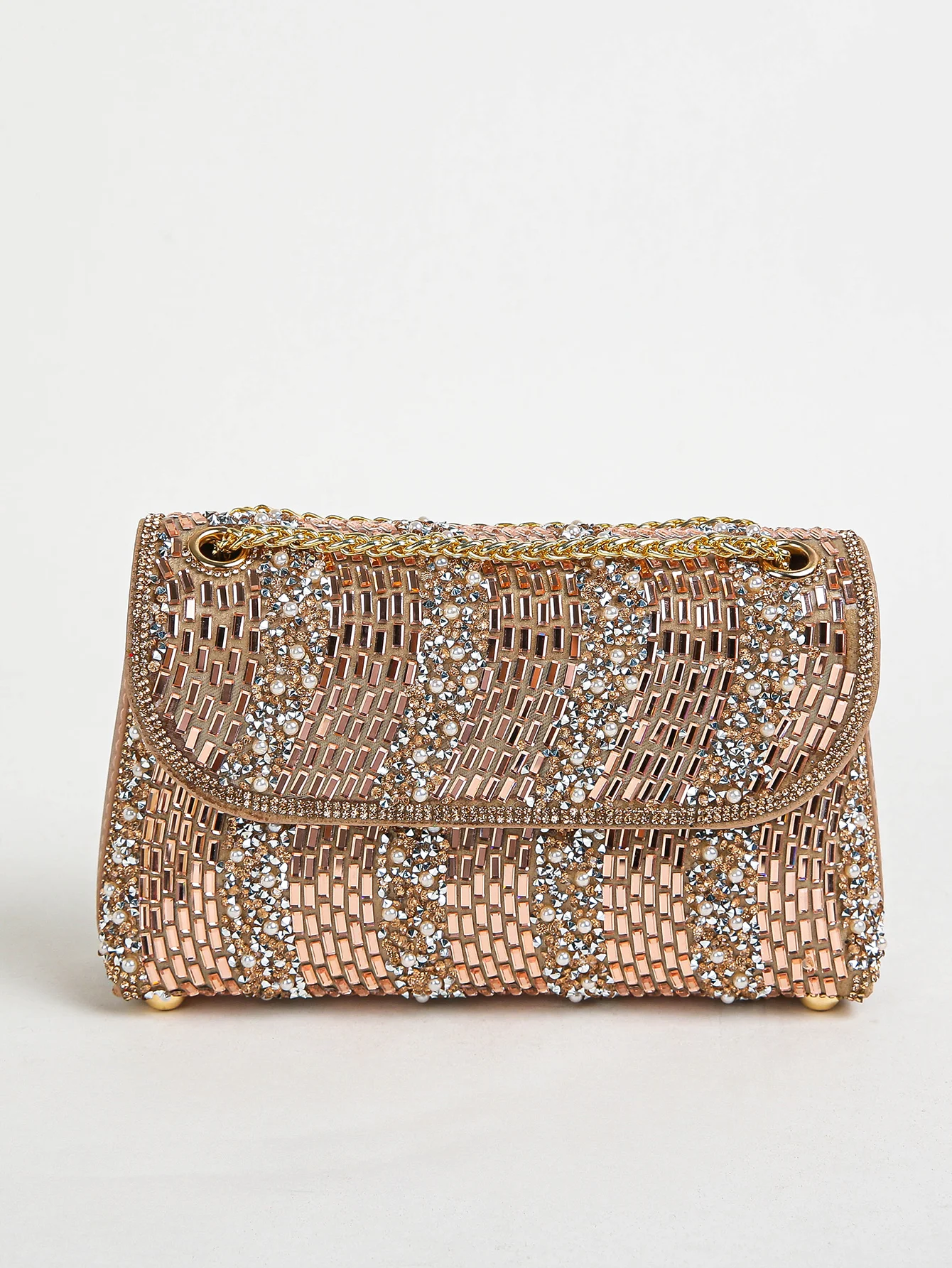 1 قطعة حقيبة مربعة فضية ، بريق بلينغ ، لامعة براقة...