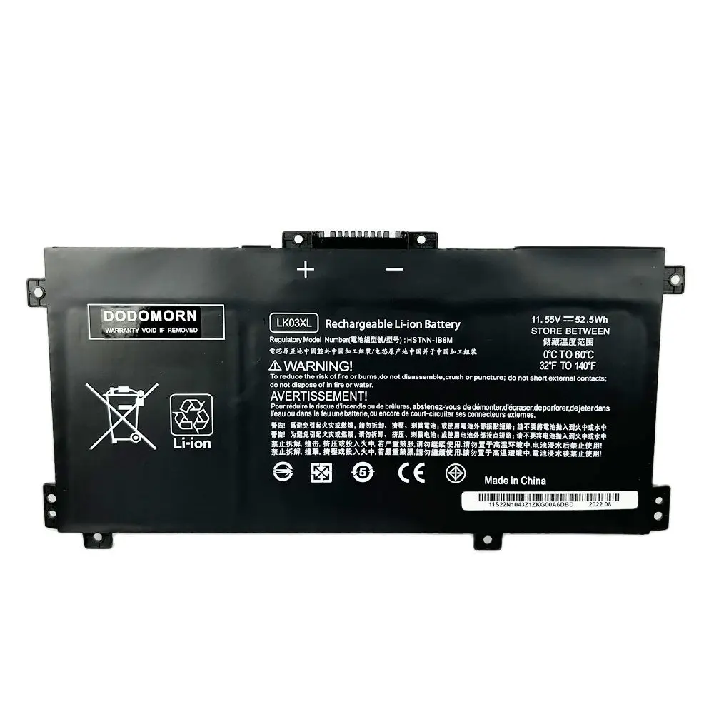 Bateria do Portátil Lk03xl Células Hstnn-ub7i Tpn-w127 W128 Lk03055xl Tpn1129 916368421 916368541 Hstnn-lb7u Novo - Imagem 3