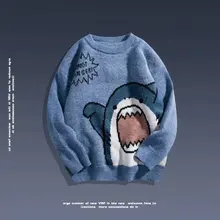 

2022 Fashion Autumn Winter Men Sweater Streetwear Japan Style Cartoons Sweater Men Casual Men Clothing Turtelneck Sweaters Men