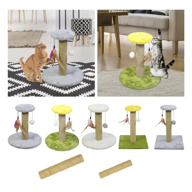 Cat Scratching Post Premium Sisal Rope Scratcher Scratch Post Protecting Your Furniture Durable Climbing for Small Cats Kittens 4