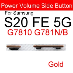 Volume Power Button and Power On/Off Side Key Repair Set (2 Pieces) (S20 FE 5G Gold)