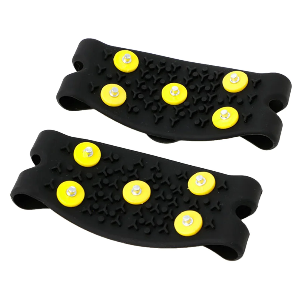 

2 Sets of Snow Spiked Shoe Cover Anti-slip Grippers Outdoor Climbing Equipment