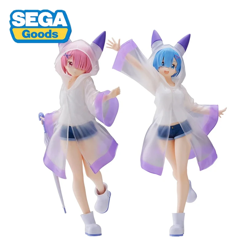 

In Stock Original SEGA Re:life In A Different World From Zero Ram Rem Anime Figuras PVC 21CM Scenery Collection Model Toys Gifts