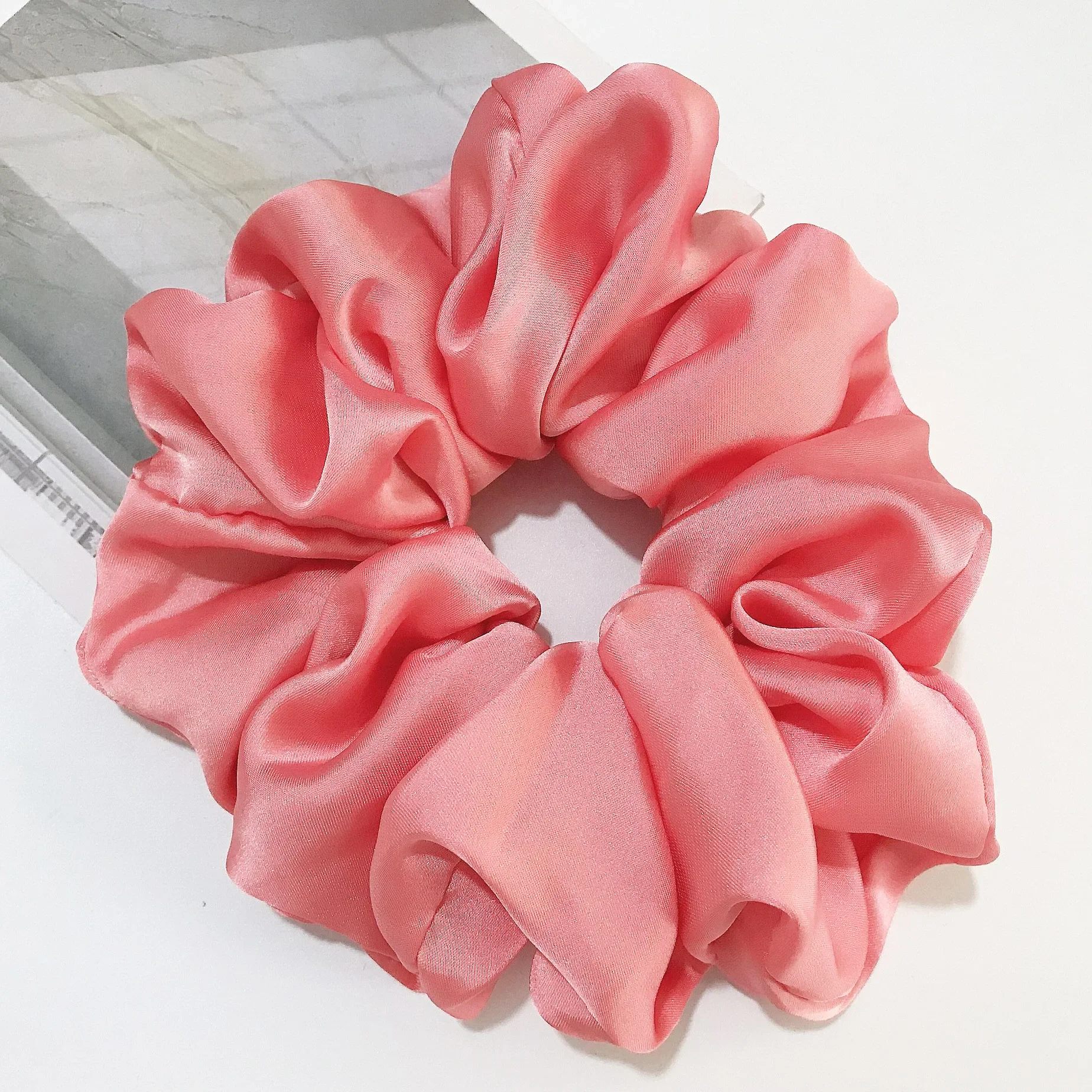 NEW Oversized Scrunchies Large Rubber RingTies Elastic Hair Band Ponytail Holder - Foto 9