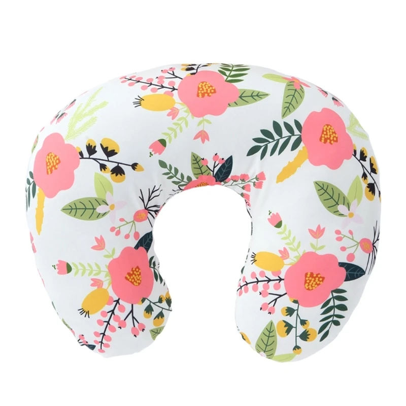Baby Nursing Pillow Cover Breathable Nursing Mom Breastfeeding Pillow Cover Removable U-Shape Slipcover