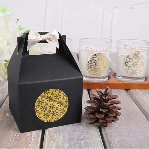 

45/90PCS Gold Baking Packaging Sealing Sticker Candy Bag Gift Box Labels for Kids Birthday Party EID Mubarak Ramadan Supplies