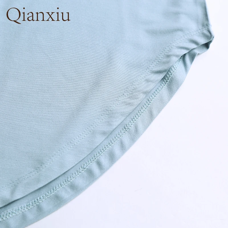 2021Women's Robe Baboo Fiber Round Collar Short Sleeve Nightdress  Ladies Sexy Sleepwear  Plus Size Pajamas Night Wear Camisola