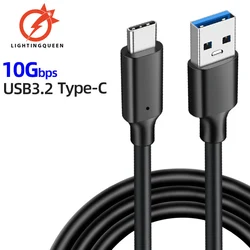 USB3.2 10Gbps Type C Cable USB A to Type-C 3.2 Gen2 Cable Data Transfer USB C SSD Hard Disk Cable 3A PD 60W QC 3.0 Fast Charging