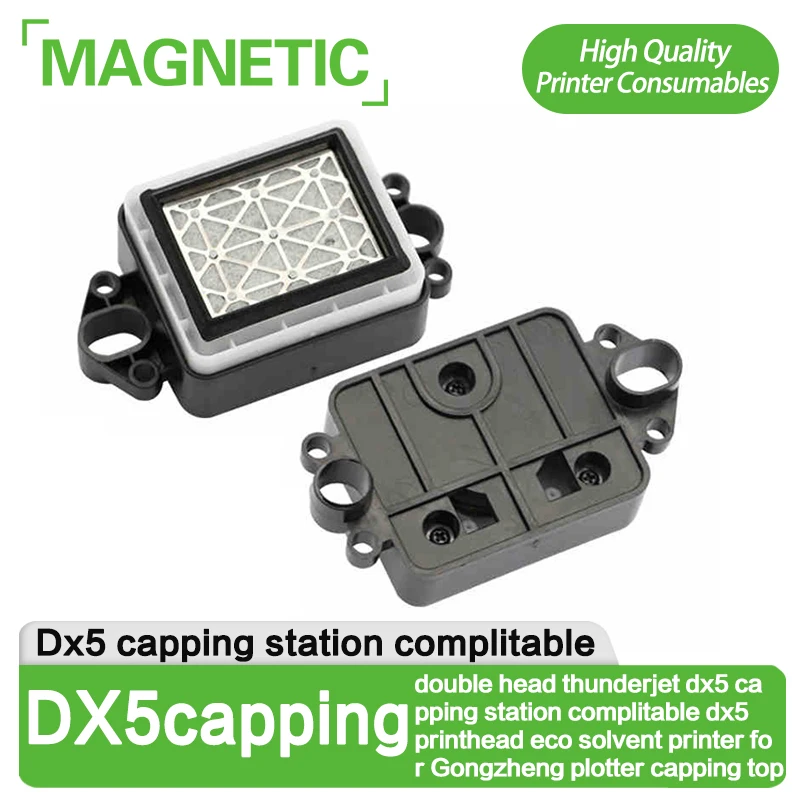 Estação de Tampamento de Cabeça Dupla Adequado para Gongzheng Plotter Tampando Top Adequado para Thunderjet Dx5 Cabeçote Eco Solvente Pcs