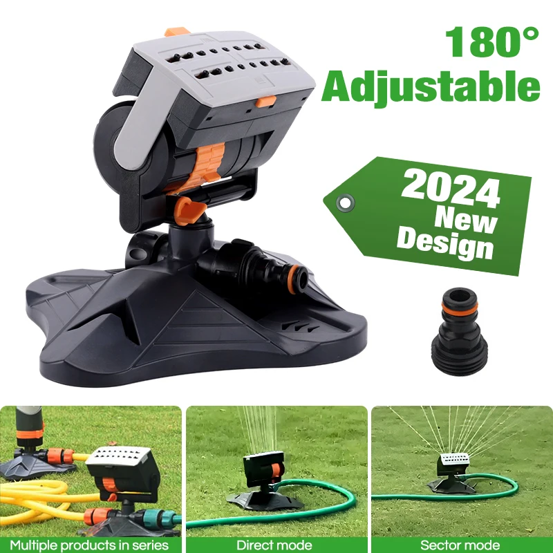 

180° Swinging Automatic Lawn Sprinkler Garden Sprinkler Adjustable Large Area Yard Sprinkler System Swing Sprayer For Home Farm