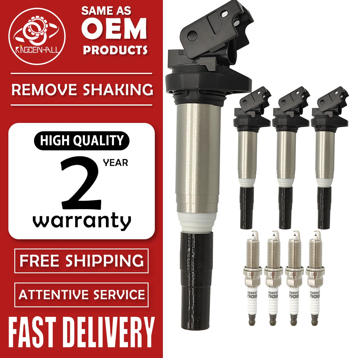 Set De 6 Bobinas De Encendido UF667 Para BMW 328i, 335i, X3, X5, M2, M4 Y Más – CD, 12V