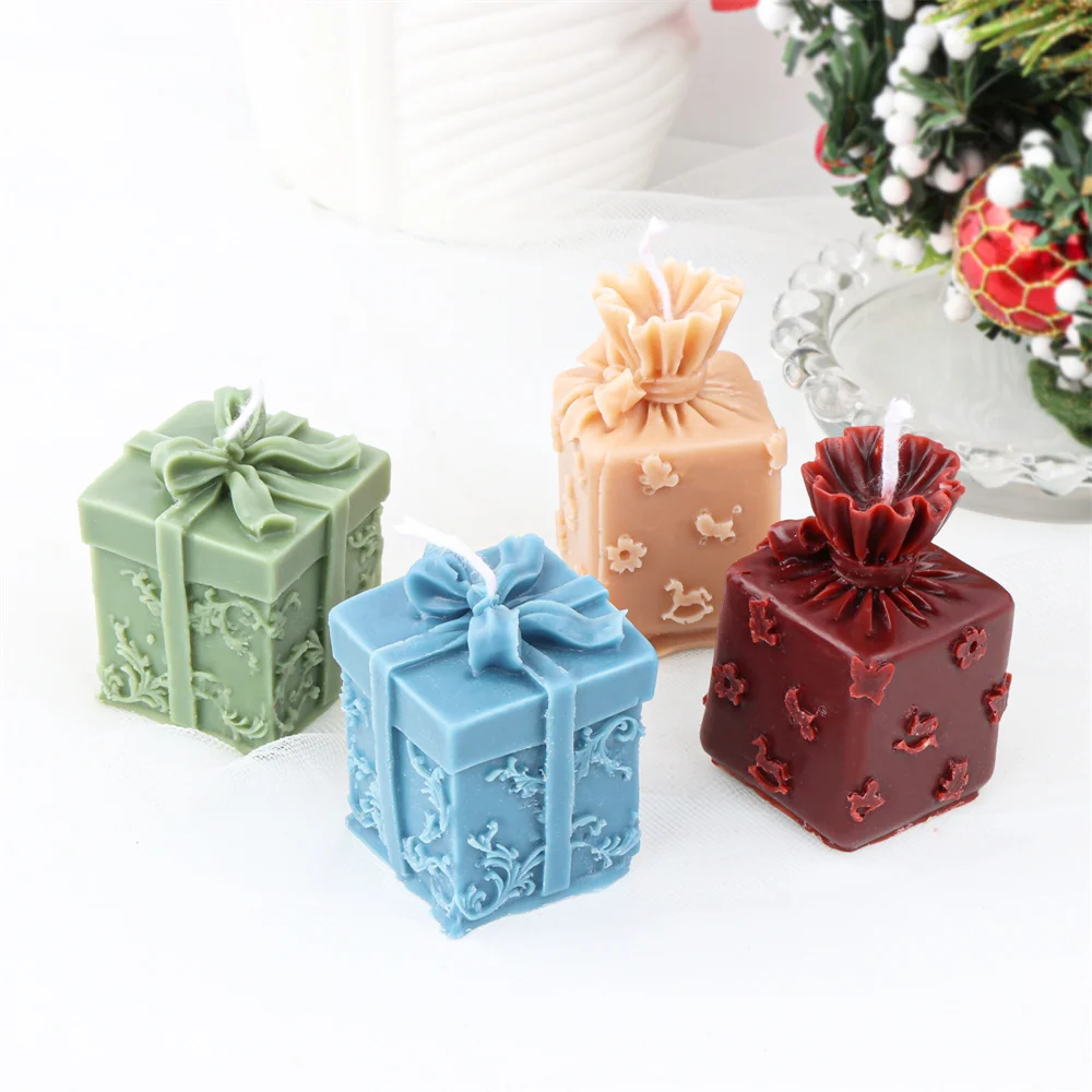Description Picture 5 of item3D Reusable Gift Box Silicone Mold DIY Scented Candle Present Boxes Candles Mold Soap Resin Mould Christmas Decor
