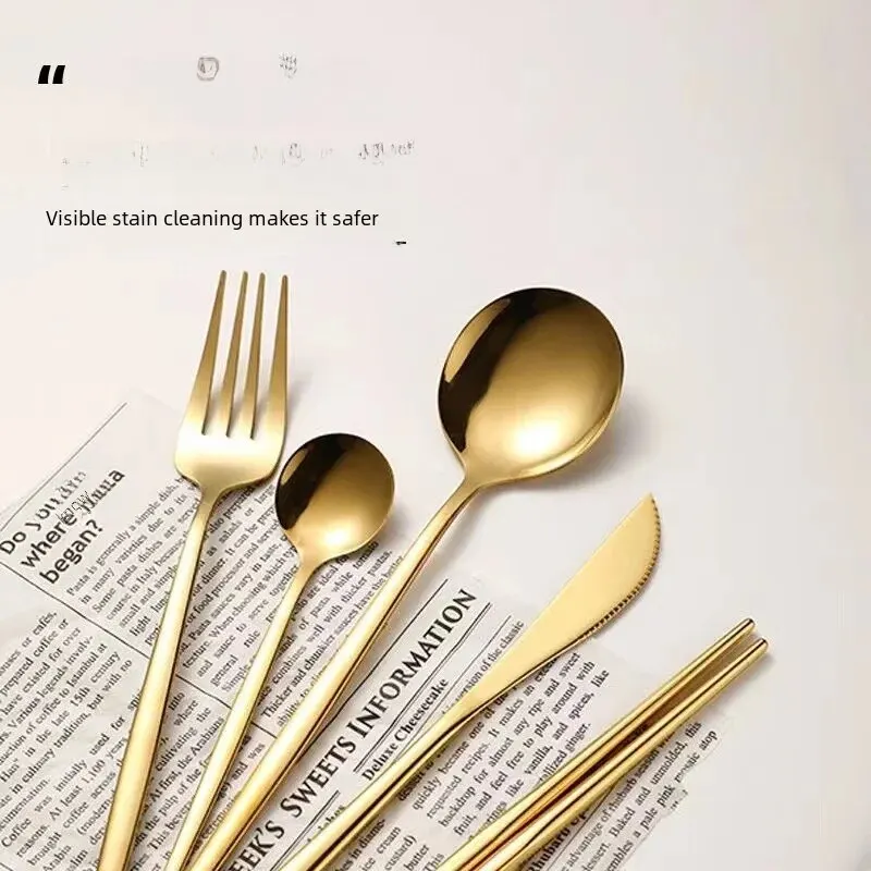Cutlery Set Portuguese style stainless steel modern simple style mirror polished spoon fork knife wedding holiday