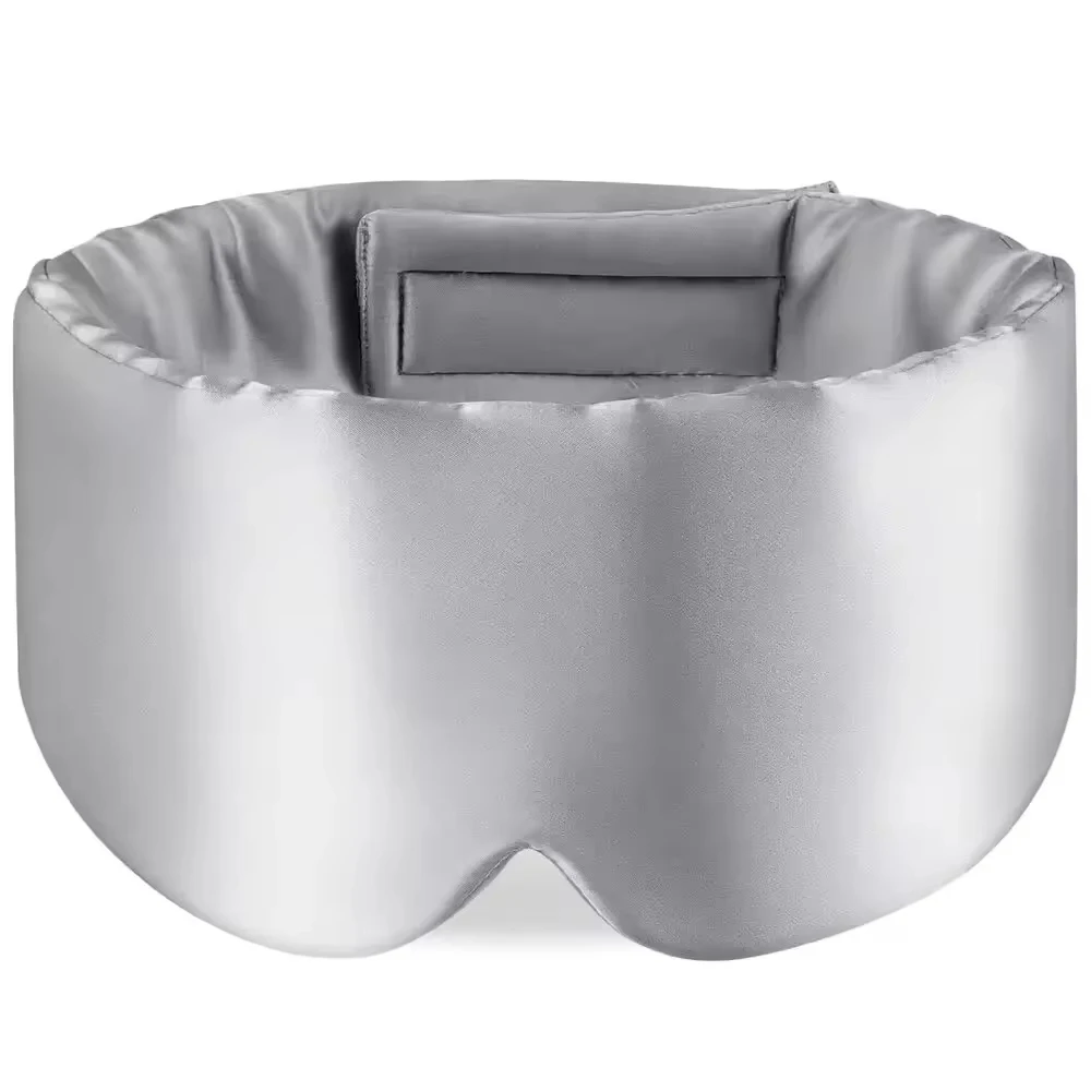 Luxurious Mulberry Silk Sleep Mask – Soft, Pressure-Free, Adjustable Design with Ear Cover for Anti-Wrinkle Benefits