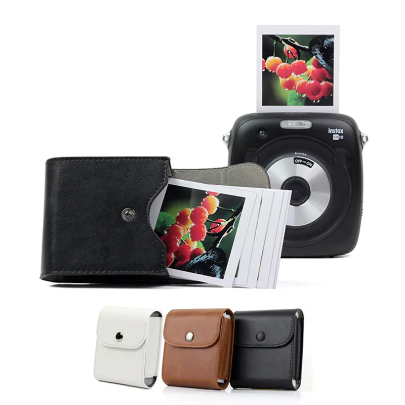 Per Fujifilm Instax Square Photo Pack Case Retro Leather Button Pouch Photo Case Sq10 Sq6 Sq20 Per Storage Camera Photo Bag