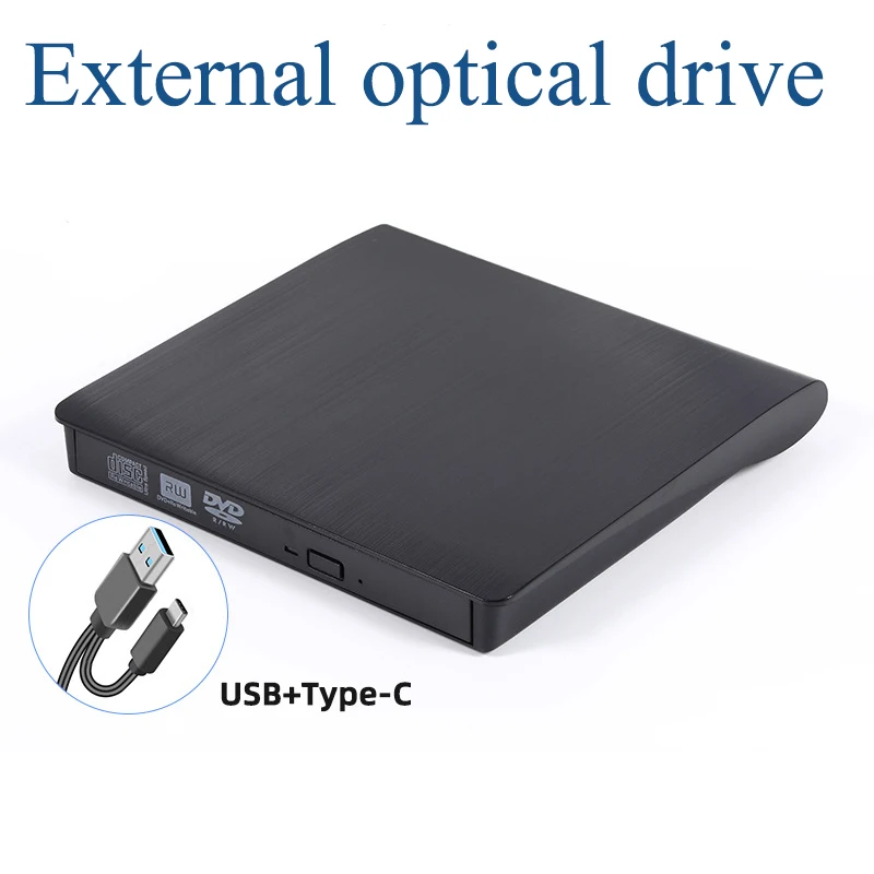 Unidad externa USB 3,0/tipo-c Slim DVD externo RW CD Writer Drive quemador  lector de unidades ópticas con ranuras SD/TF y USB3.0 - AliExpress