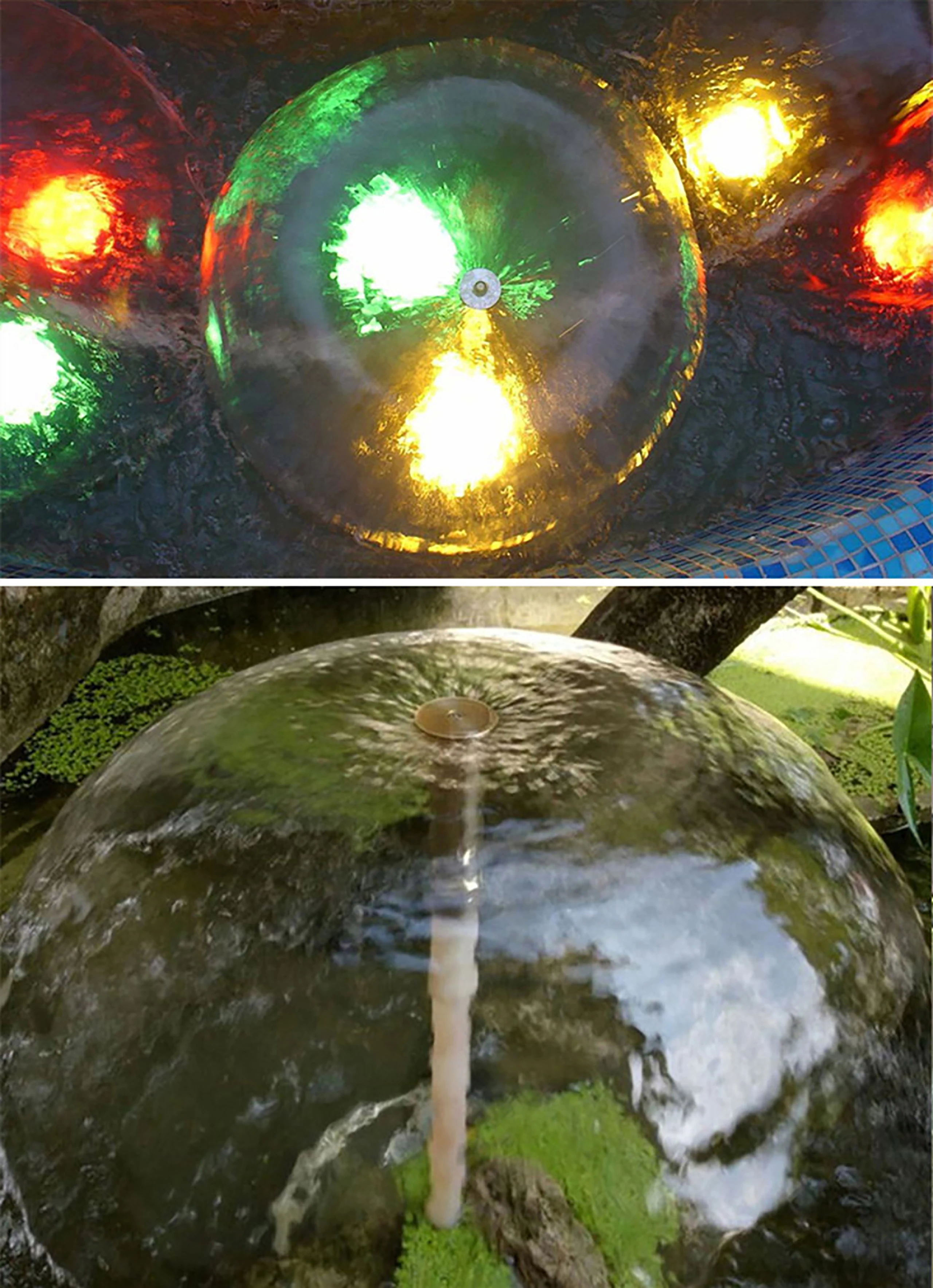 1/2" Innengewinde 3/4" Außengewinde Pilzform Brunnen Edelstahl Messing Sprinklerdüse Pool Teich Garten Landschaftsbau Brunnen – Detail 17